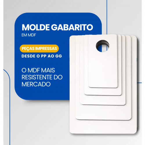 Gabarito de Dobrar Roupa PS 1mm - PERSONALIZADO - 5und