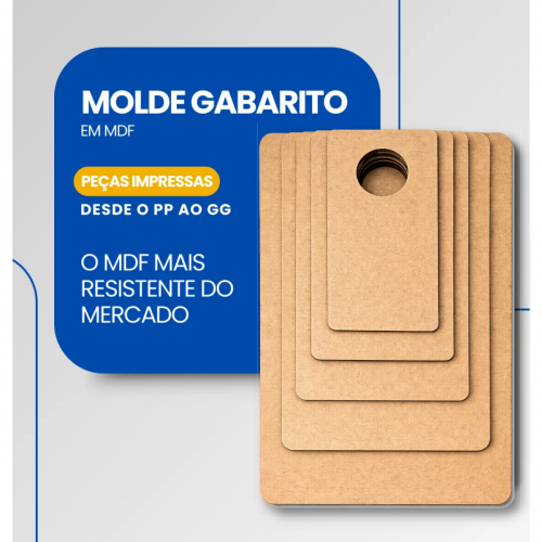 Gabarito de Dobrar Roupa MDF CRU 3mm - SEM IMPRESSÃO - 1und