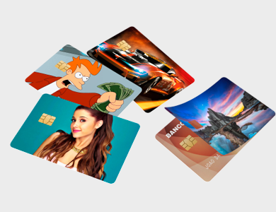 Adesivo para Cartão de Crédito em Vinil  8,55x5,8cm - 4x0 - 10 unid