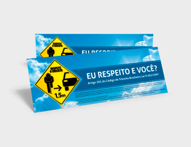 Adesivo de Parachoque em Vinil 32x45 - 4x0 - 100 unid
