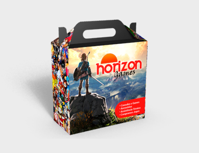 Caixa de Presente Pequena com Alça Couchê 300g Verniz Total Frente 18,9x9x18cm - 4x0 - 1000 unid