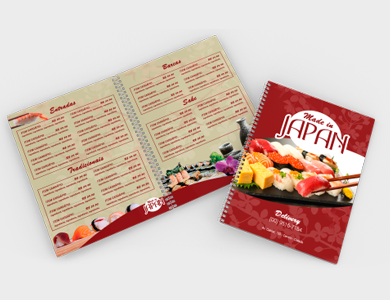 Cardápio Wire-o com 18 Páginas em PVC 0,5mm Cristal Frente e Verso 21,5x29cm - 4x4 - 10 unid