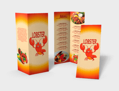 Cardápio com 1 Vinco Reciclato 240g Sem Verniz A4  - 4x4 - 25 unid