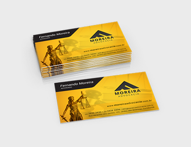 Cartão de Visita Couchê 300g Laminação Fosca e Hot Stamping 9x5cm - 4x0 - 10000 unid