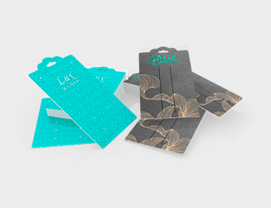 Cartela de Bijuteria Formatos Especiais Kraft 240g com Tinta Branca 240g Sem Verniz 10x15cm - 4x4 - 500 unid