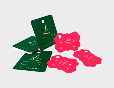 Cartela de Bijuteria Formatos Especiais Couchê 300g Laminação Fosca e Verniz UV Localizado 4x5cm - 4x4 - 2000 unid