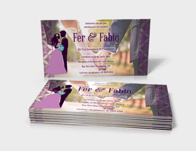 Convite Kraft 240g Sem Verniz 9x15cm - 1x1 - 250 unid