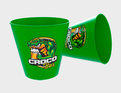 Copo Whisky PP Eco 300ml - 1 Cor de Impressão - 1x1 - 250 unid