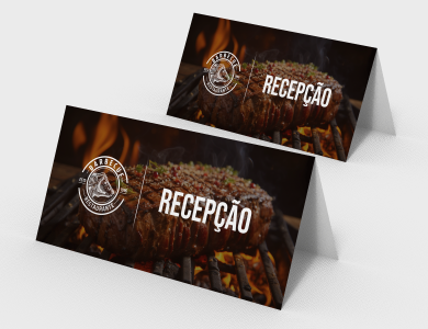 Display de Mesa Tipo A em PVC 0,5mm Fosco Frente e Verso 5,4x8,8cm - 4x0 - 50 unid