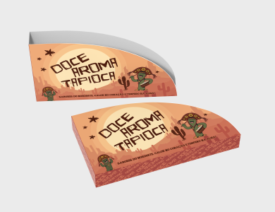 Embalagem Tapioca Papel Alimentício 270g com Película Antigordura 15x2x8cm - 4x0 - 100 unid