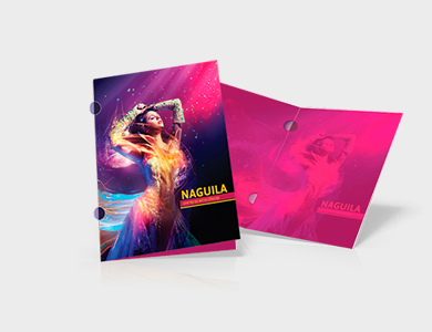 Pasta com Orelha Couchê 300g Sem Verniz 31x45  - 4x4 - 50 unid